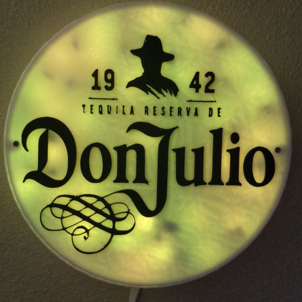 3D Printed Tequila Don Julio RGB LED Bar Sign With Remote Control ...